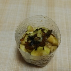 夏野菜で！蒸しなすの塩昆布和え